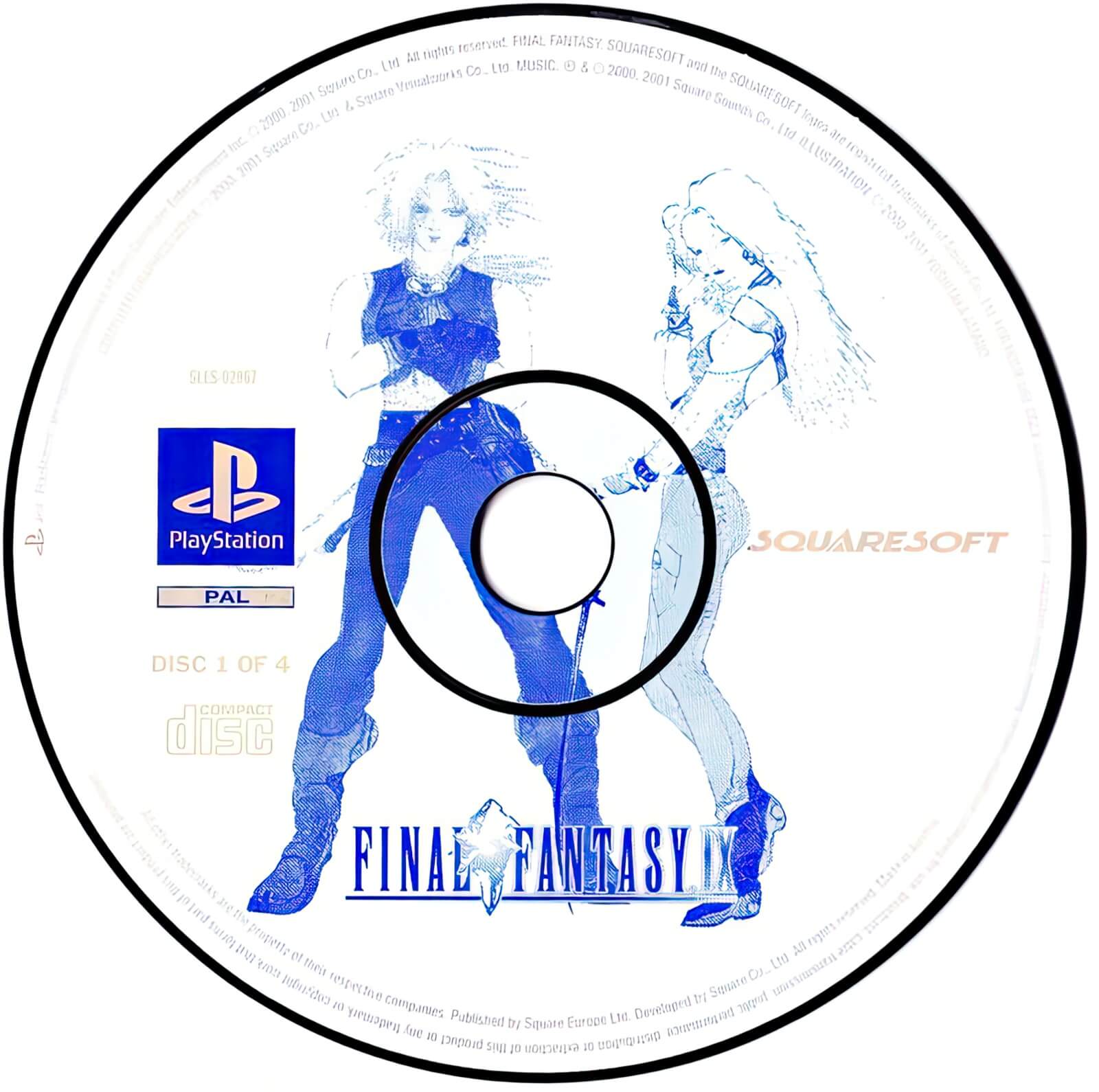 Лицензионный диск PAL Final Fantasy 9 для PlayStation